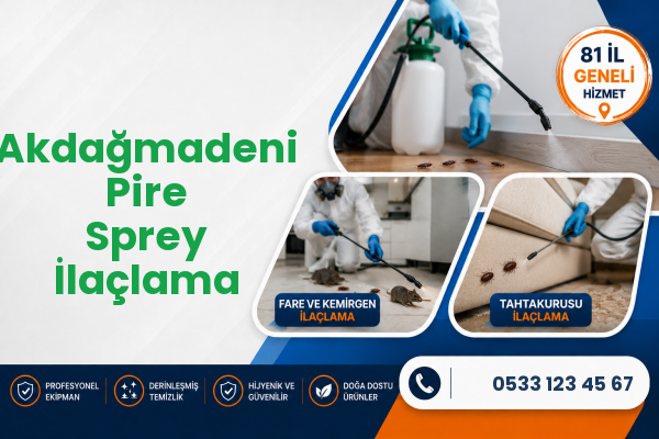 Akdağmadeni Pire Sprey İlaçlama