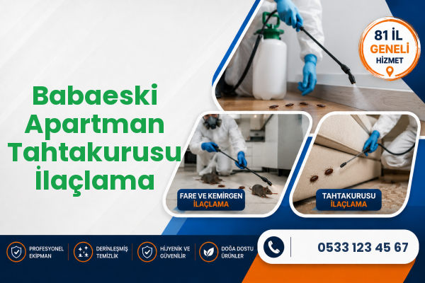 Babaeski Apartman Tahtakurusu İlaçlama