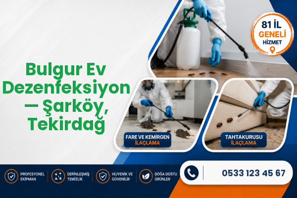 Bulgur Ev Dezenfeksiyon — Şarköy, Tekirdağ
