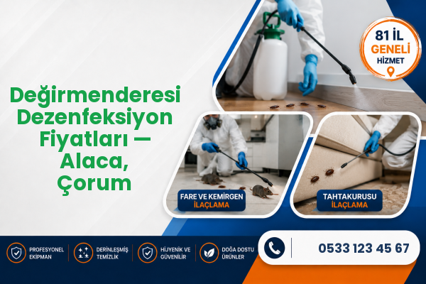 Değirmenderesi Dezenfeksiyon Fiyatları — Alaca, Çorum