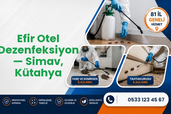 Efir Otel Dezenfeksiyon — Simav, Kütahya