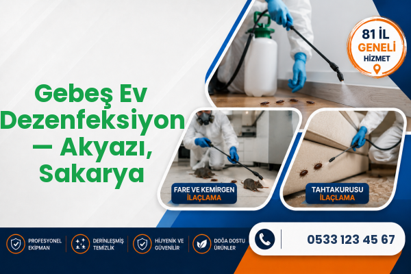 Gebeş Ev Dezenfeksiyon — Akyazı, Sakarya