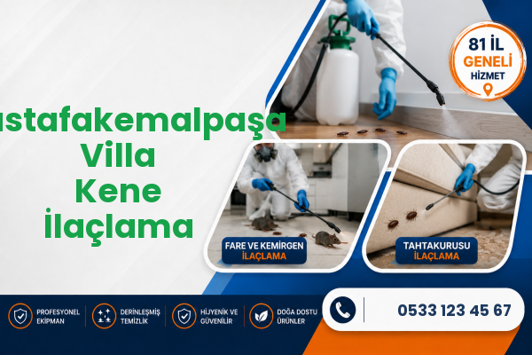 Mustafakemalpaşa Villa Kene İlaçlama