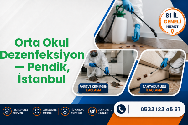 Orta Okul Dezenfeksiyon — Pendik, İstanbul