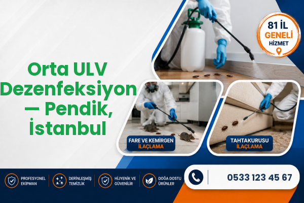 Orta ULV Dezenfeksiyon — Pendik, İstanbul