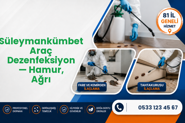 Süleymankümbet Araç Dezenfeksiyon — Hamur, Ağrı