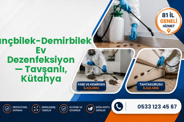 Tunçbilek-Demirbilek Ev Dezenfeksiyon — Tavşanlı, Kütahya